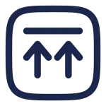 Upload Twice Square SVG Icon